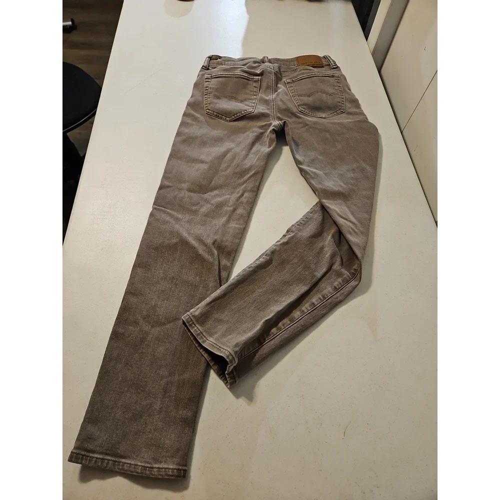 American Eagle Mens‎ Jeans Brown 28x32  Easy Flex Stretch Denim Jean (A1255) - Picture 8 of 10